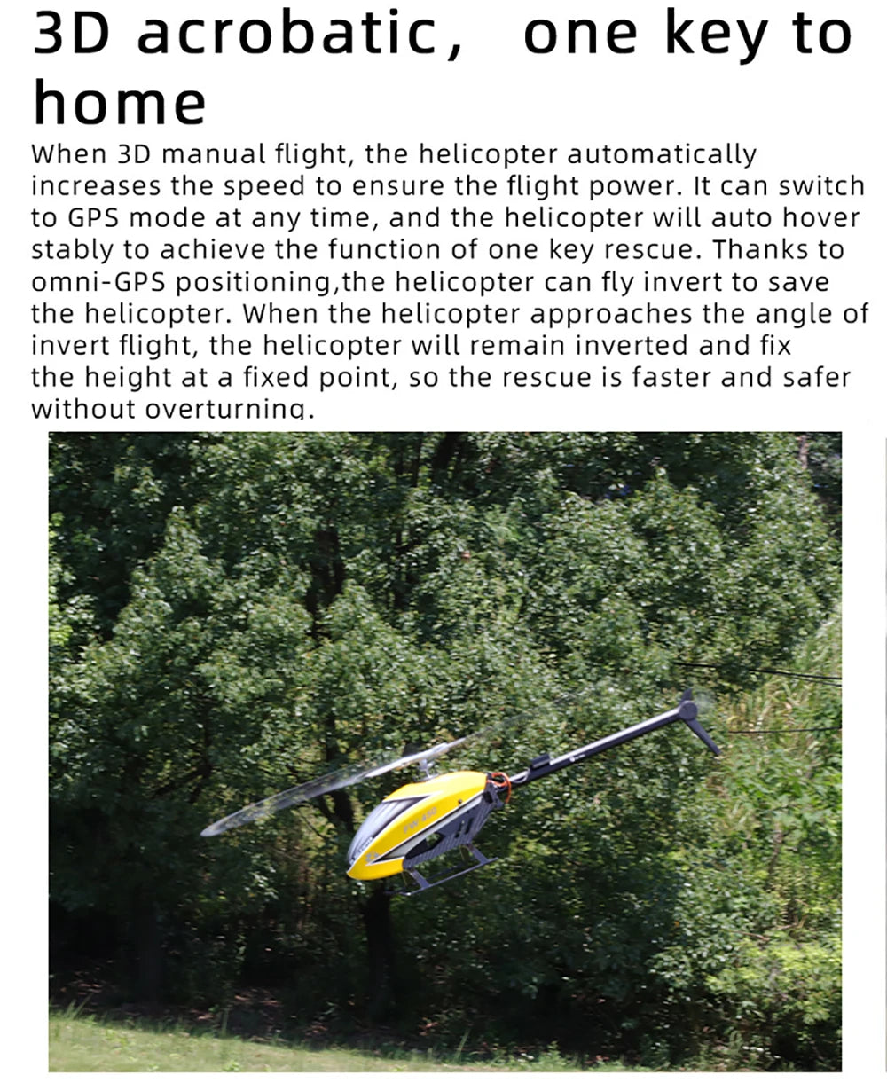 Fly Wing FW450L V2.5 RC Helicopters, the helicopter can fly invert to save the helicopter . thanks to omni-GPS