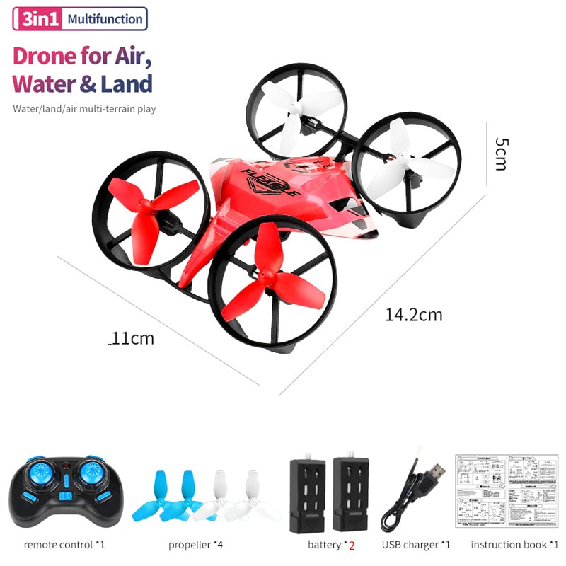 3inl Multifunction Drone for Air, Water & Land Water/land/