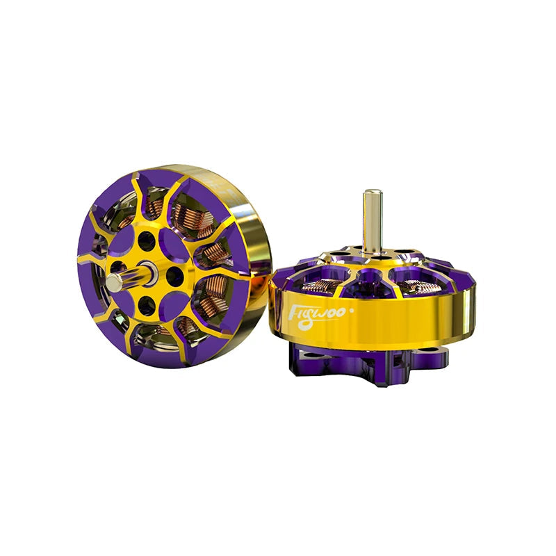 Flywoo ROBO 1202.5 11500kv 1S 2S Brushless FPV Motor Gold/Purple (New Version)