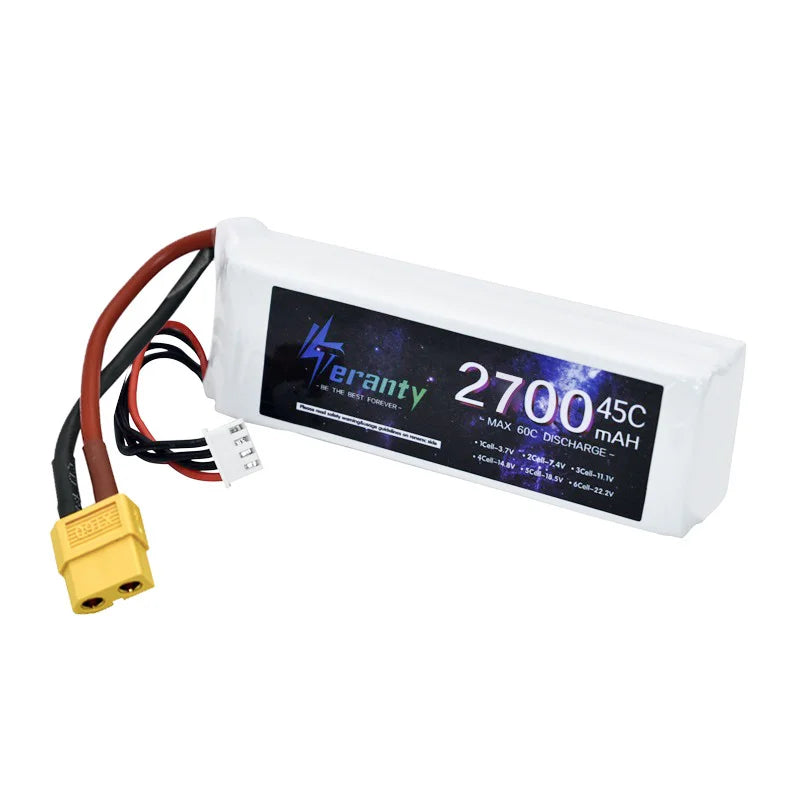 T (1)(1)(1).jpg 11.1V 2700mAh 3S 45C Lipo Battery Spare Parts, MAH Ieranty 2700 45C MAX G0C" DISCHAR