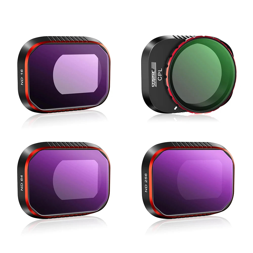 STARTRC Lens Filter Set for DJI Mini 4 Pro: ND8/16/32/64/256, UV, CPL & ND/PL, Rotatable Polarizer, Quick-Release PC Frame