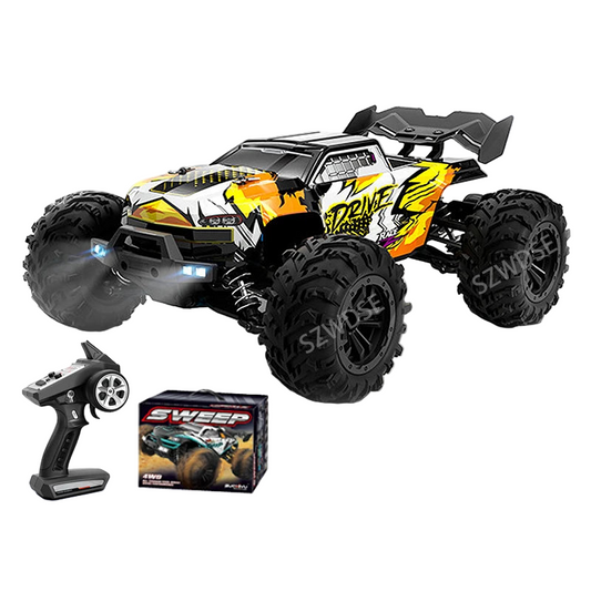 WLtoys 16101 Pro 1:16 RC Car 4WD Brushless 70 km/h, LED Headlights, 2.4G Full‑Proportional RTR Off‑Road Monster Truck
