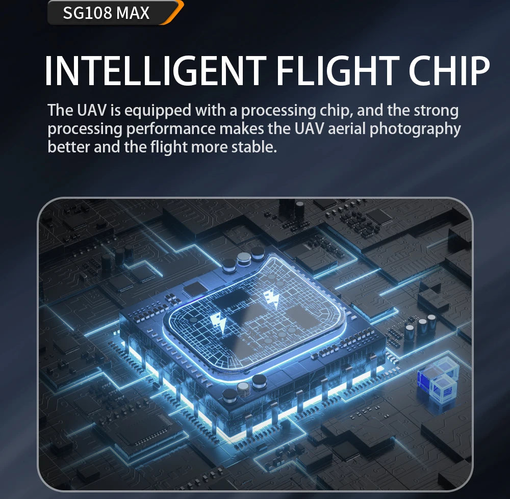 G108 Pro MAx Drone, SG108 MAX INTELLIGENT FLIGHT CHIP The strong processing performance makes