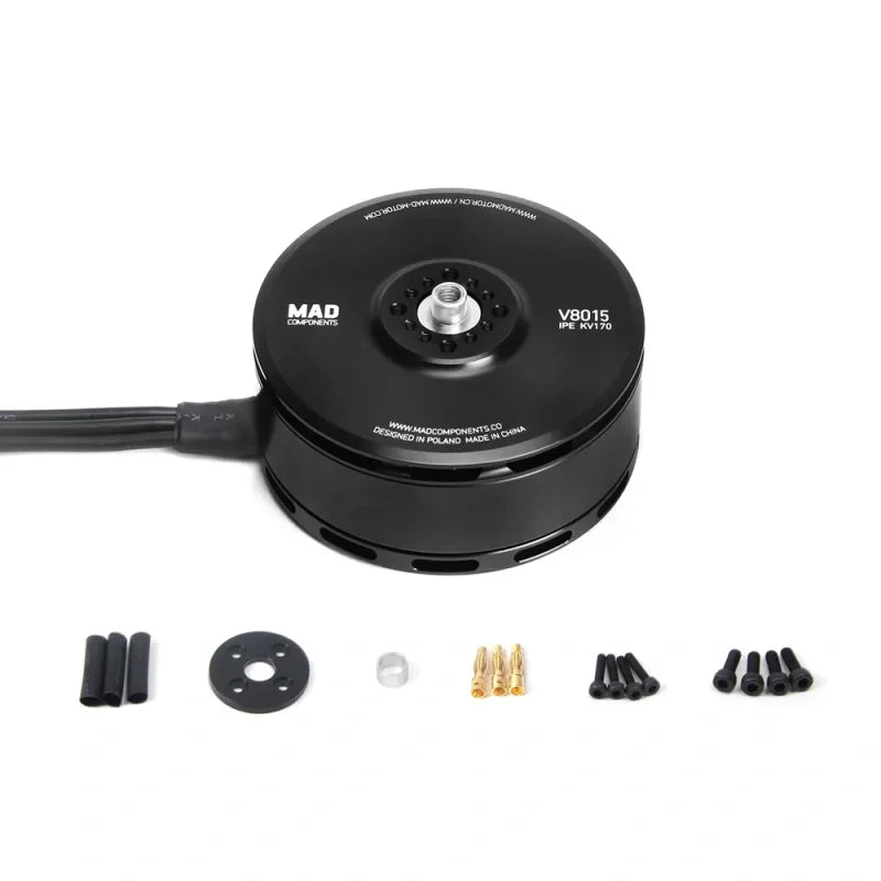 MAD V8015 IPE Drone Motor, Mad V8015 motor for high-performance drones with 180KV and 12S capabilities.