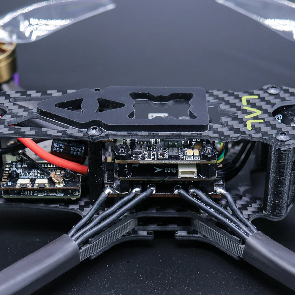 TCMMRC LAL5.1 Drone Kit - HD Professional Radio Control Drone Kit Wheelbase 225mm 2507 2600kv Brushless Motor with 4K Dual Camera Quadcopter 18 TCMMRC LAL5.1 Drone, Bluetooth flight controller has an onboard OSD chip, supports DMA mode (uses F