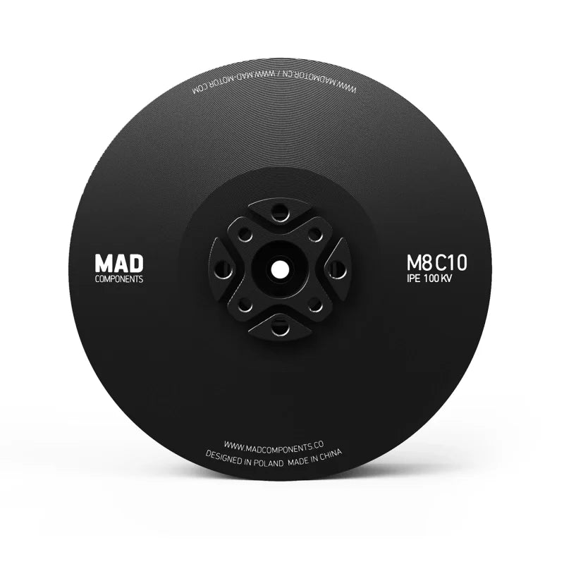MAD M8C10 IPE Drone Motor, High-thrust, brushless motor for multi-rotors, designed by MAD Components in Poland and China.