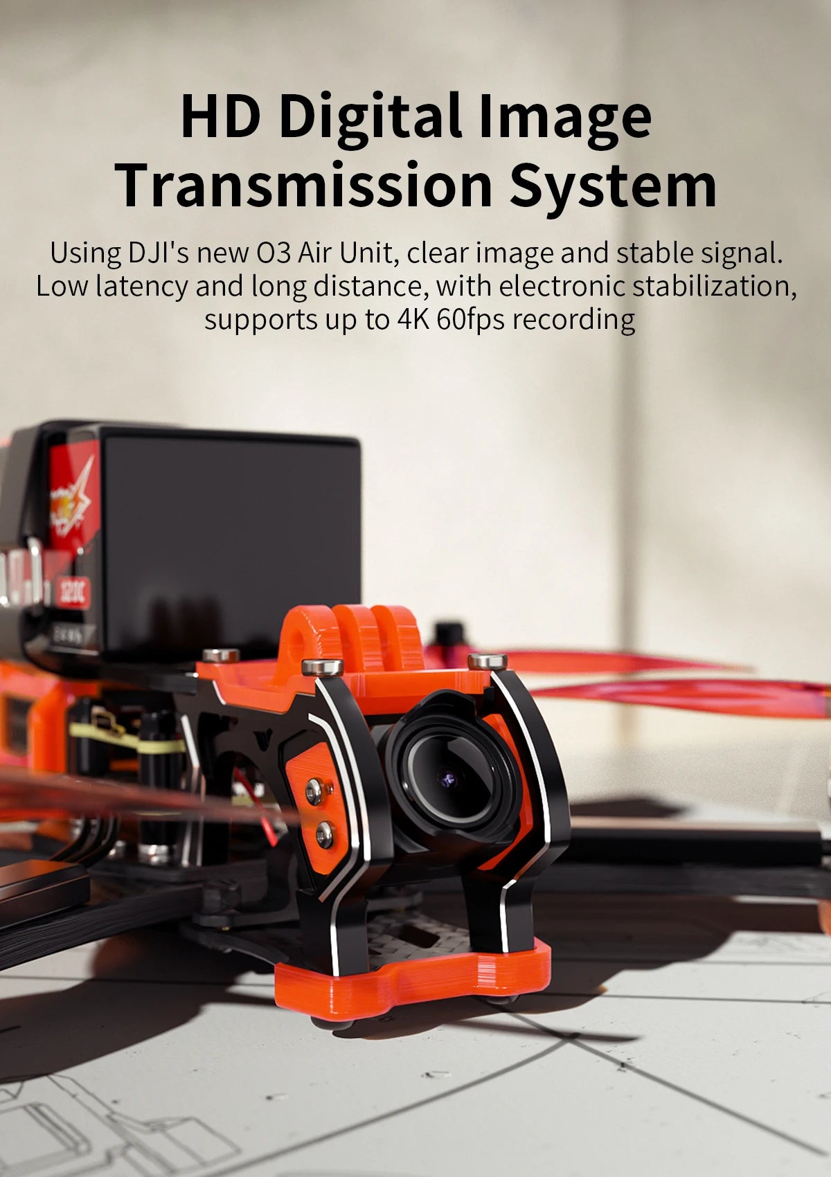 GEPRC MARK5 HD O3 Freestyle FPV Drone - Orange System 6S New VTX O3 Air Unit for RC FPV Bluetooth Quadcopter Freestyle Drone 12 GEPRC MARK5 HD O3 Freestyle FPV Drone, low latency and long distance, with electronic stabilization, supports up to 4K 60f