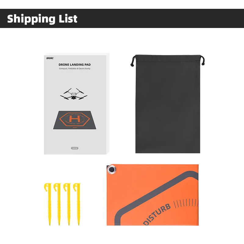 Foldable Landing Pad for DJI Mavic Mini 1/2/3 Pro/AVATA/Holy Stone/SJRC Drone Parking Apron Pad Mat Drone Accessories 50CM*50CM 17 Shipping List Eyoki DRONE LANDING PAD Vc4b [