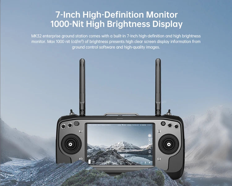 CUAV SIYI MK32 15 KM Wireless Digital Image Transmission, 7-inch hlgh-definition and high brightness monltor