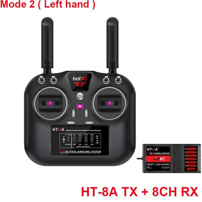 Hotrc HT-8A 2.4G 8CH RC Transmitter FHSS &amp; 8CH Receiver With Box For FPV Drone Rc Airplane Helicopter - RCDrone
