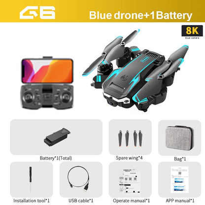 G6 Drone, Blue drone+1Battery 8K Duzi camerz Battery