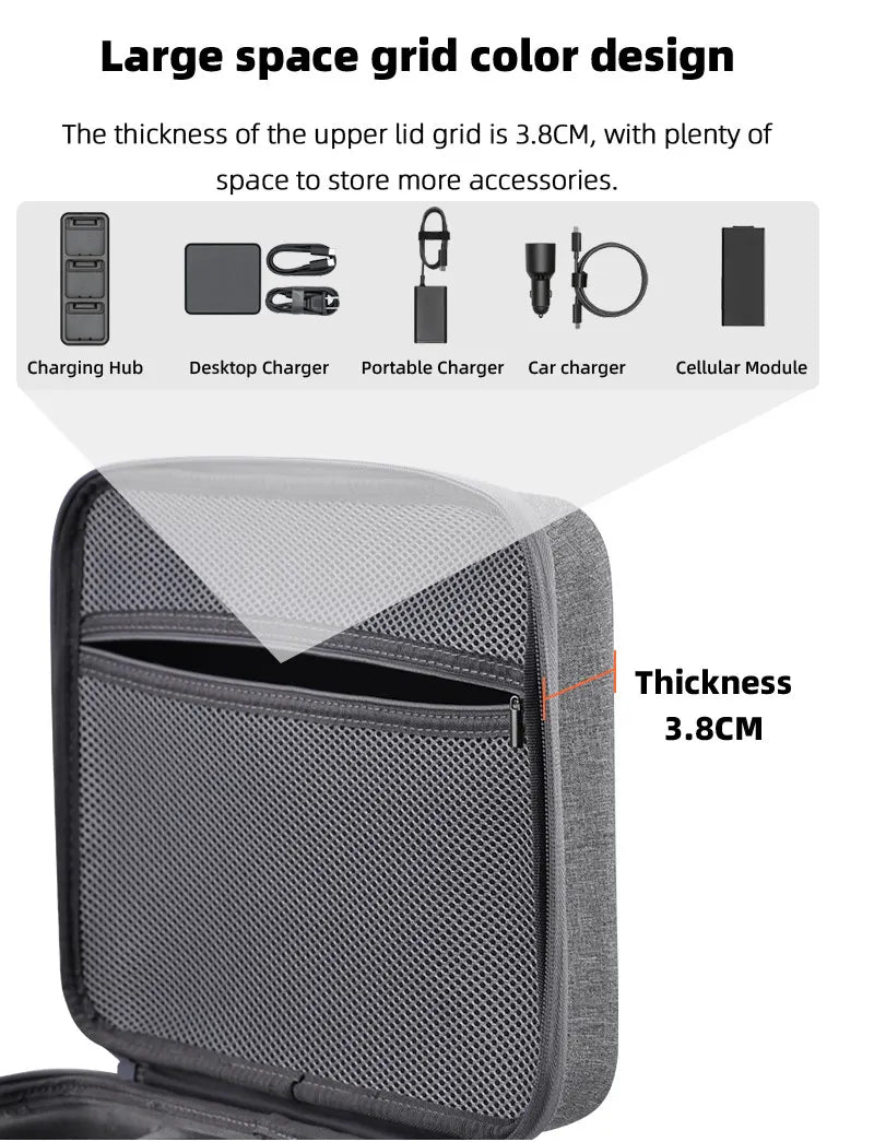 Shoulder Bag for DJI Mavic 3 - Classic Carrying Bag Portable Storage Bag Outdoor Handbag Drone Accessories 16 Shoulder Bag for DJI Mavic 3, large space color design The thickness of the upper lid grid is 3.8CM, with plenty of