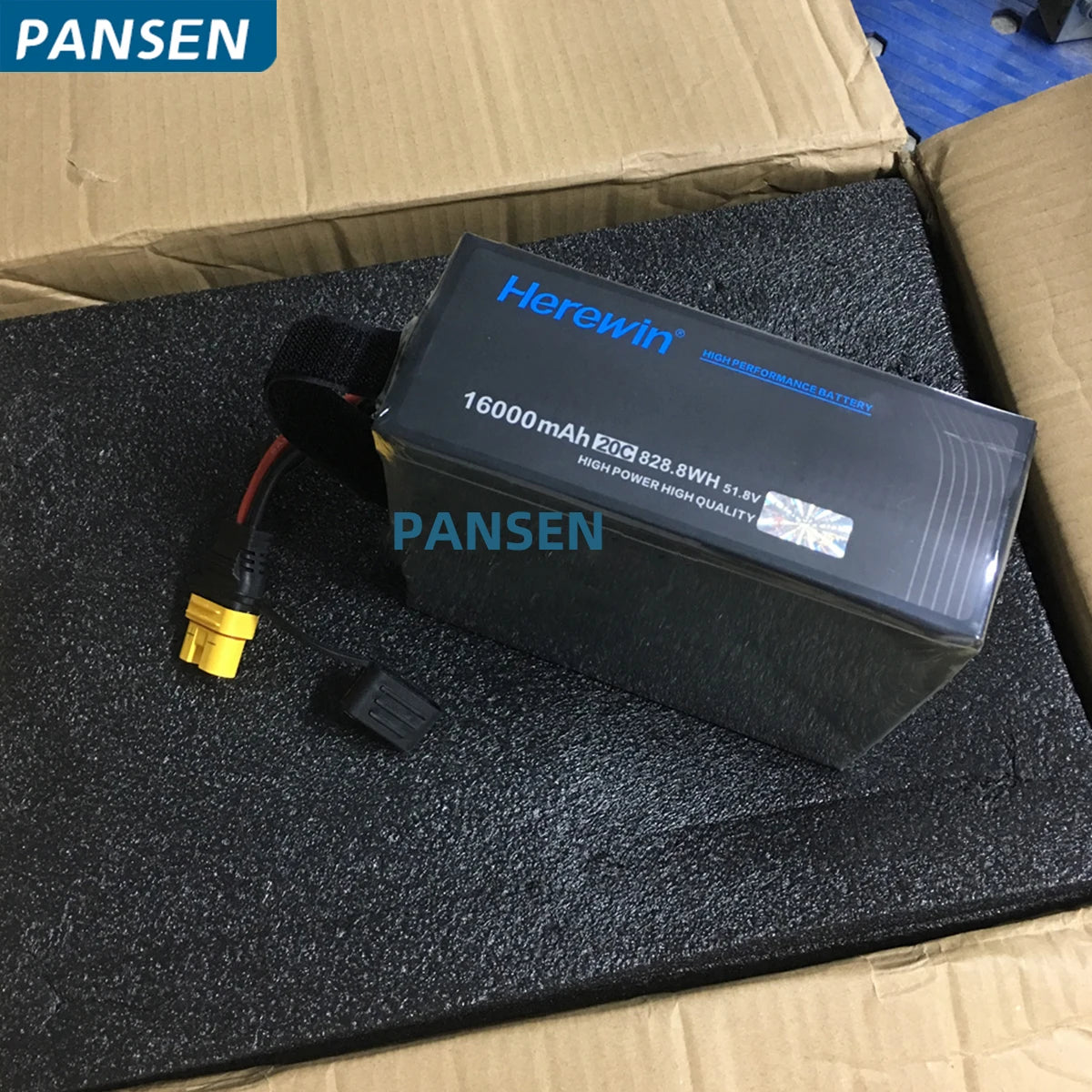 Herewin 2pcs 16000mah 20C 14S Agriculture Drone Battery, PANSEN Herewin HichperforMances Datteny 16000mAh