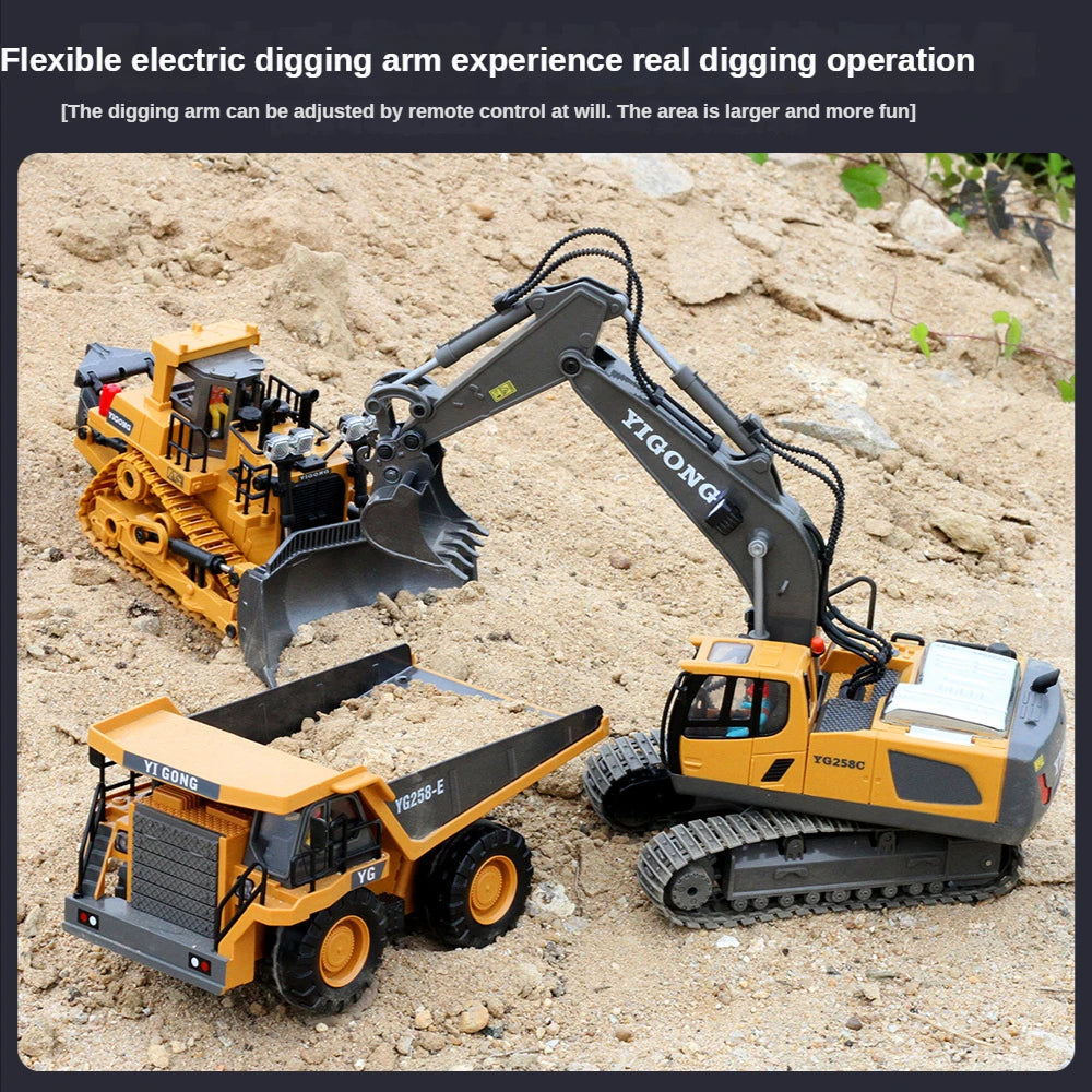 RC TRUCK RC03, flexible electric digging arm experience real digging operation . remote control can be adjusted by remote control at