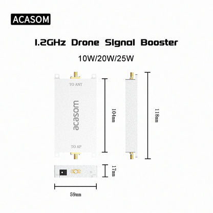 1.2GHz 10W 20W 25W / 1.4G 10W / 2.4G 10W Drone FPV Signal Amplifier Extender Signal Booster Drone Range Extender Tarot 1.2G FPV Image Transmissi