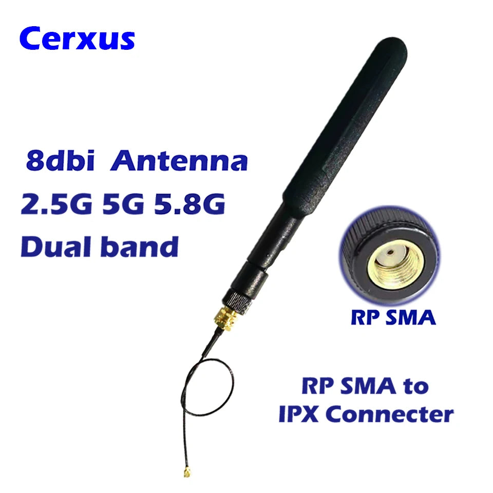 Dual Band WiFi Antenna, Compatible With Many Wireless Communications Systems Including: Dlink,GRE America, Linksys