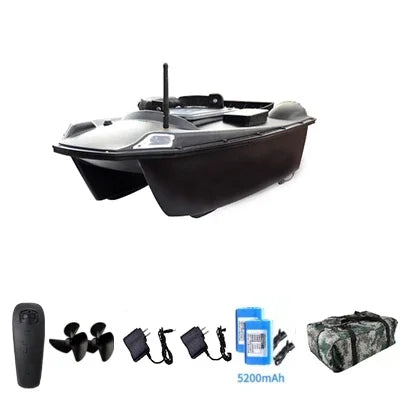 T888 GPS RC Boat Fishing Bait Boat, 3KG Load, Dual Motors, 2 Bait Bins, 500m Range, Smart One‑Key Return