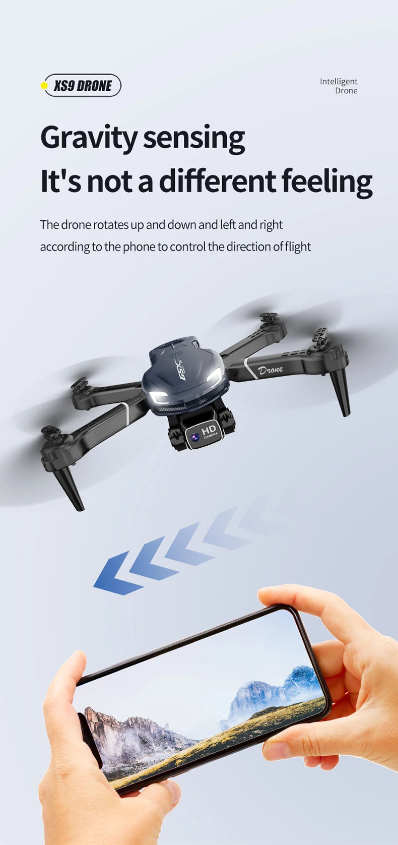 XS9 Drone, XS9 DRONE Intelligent Drone Gravity sensing It's not 