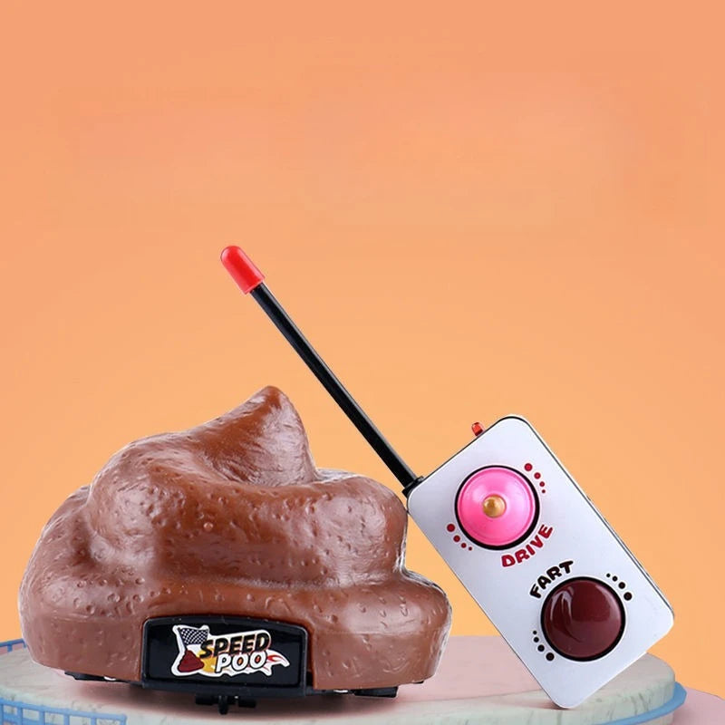 Speedy Funny RC Poop Car – Remote Control Sound Prank Toy, Fart Effects, 14x14x10CM Box, Kids 6+, Family Party Gag Gift