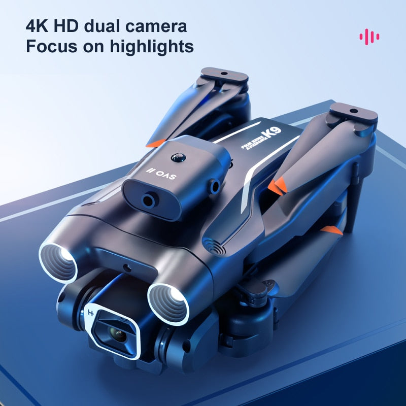 K9 RC Drone, 4K HD dual camera 'll' Focus on highlights Kr