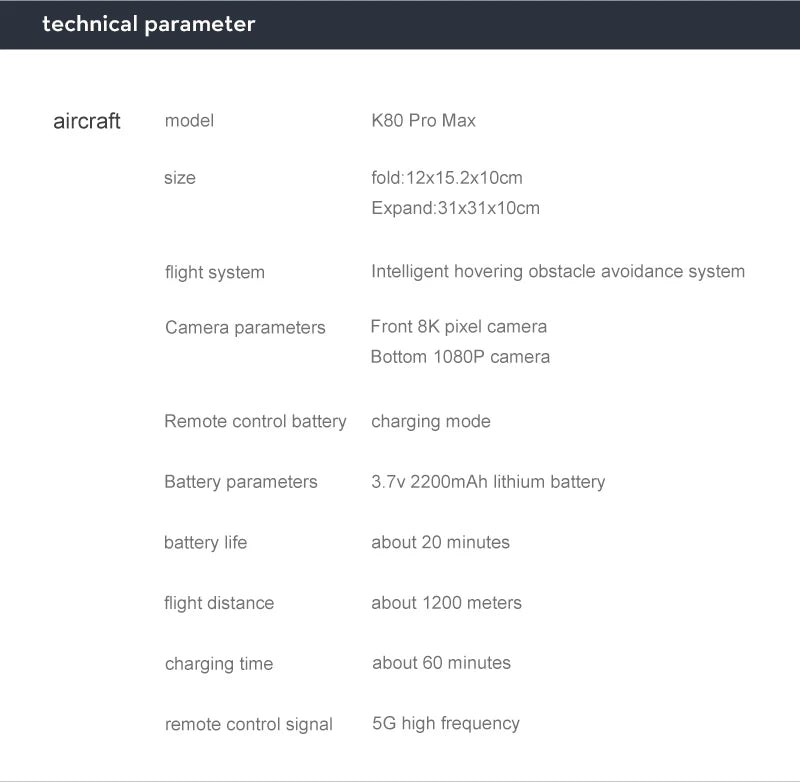 XYRC K80 PRO MAX GPS Drone - 4K Professional 8K Dual HD Camera Laser Obstacle Avoidance Brushless Folding Quadcopter RC Helicopter 43 XYRC K80 PRO MAX