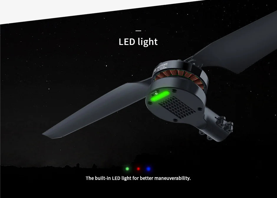 T-MOTOR, LED light The built-in LED light for better maneuverability