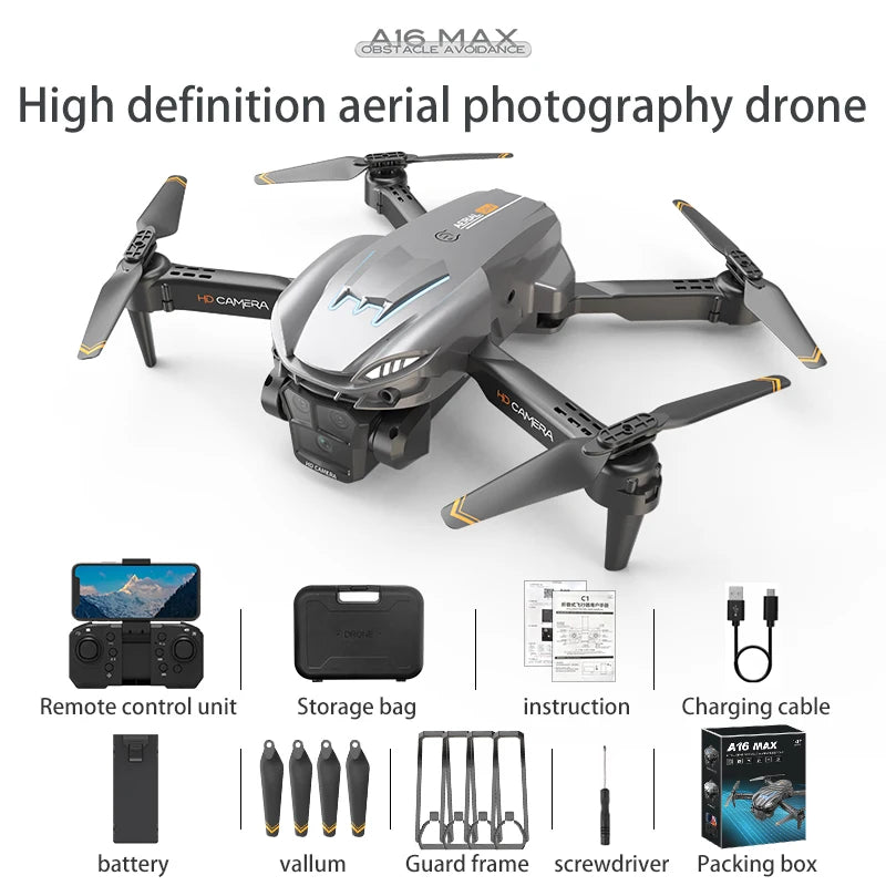 A16 MAX Drone 4K Profesional GPS FPV Dual HD Camera Drones With