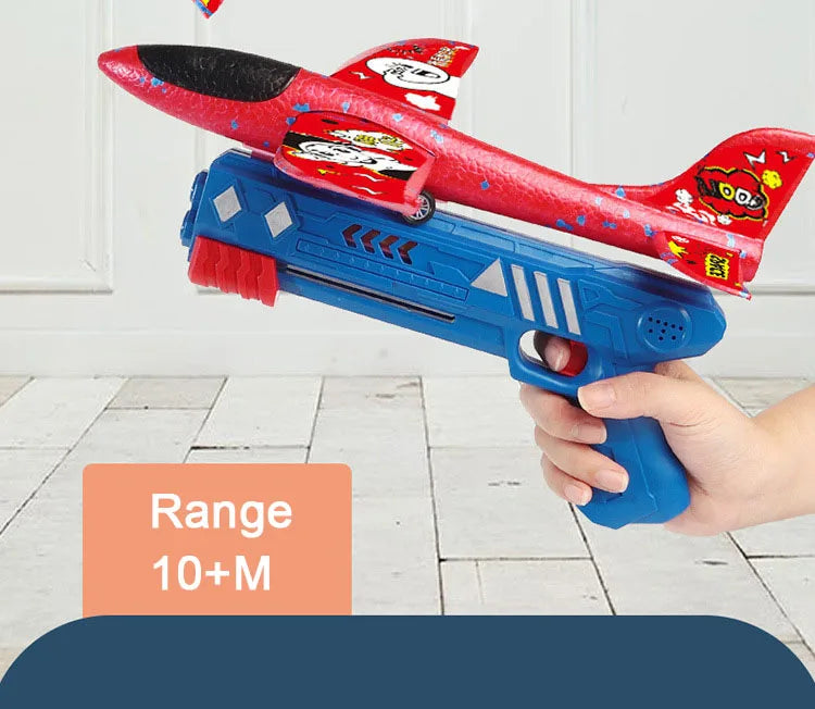 Airplane, 2 Flight ModeThe throwing foam plane can fly in Horizontal or Rotating mode