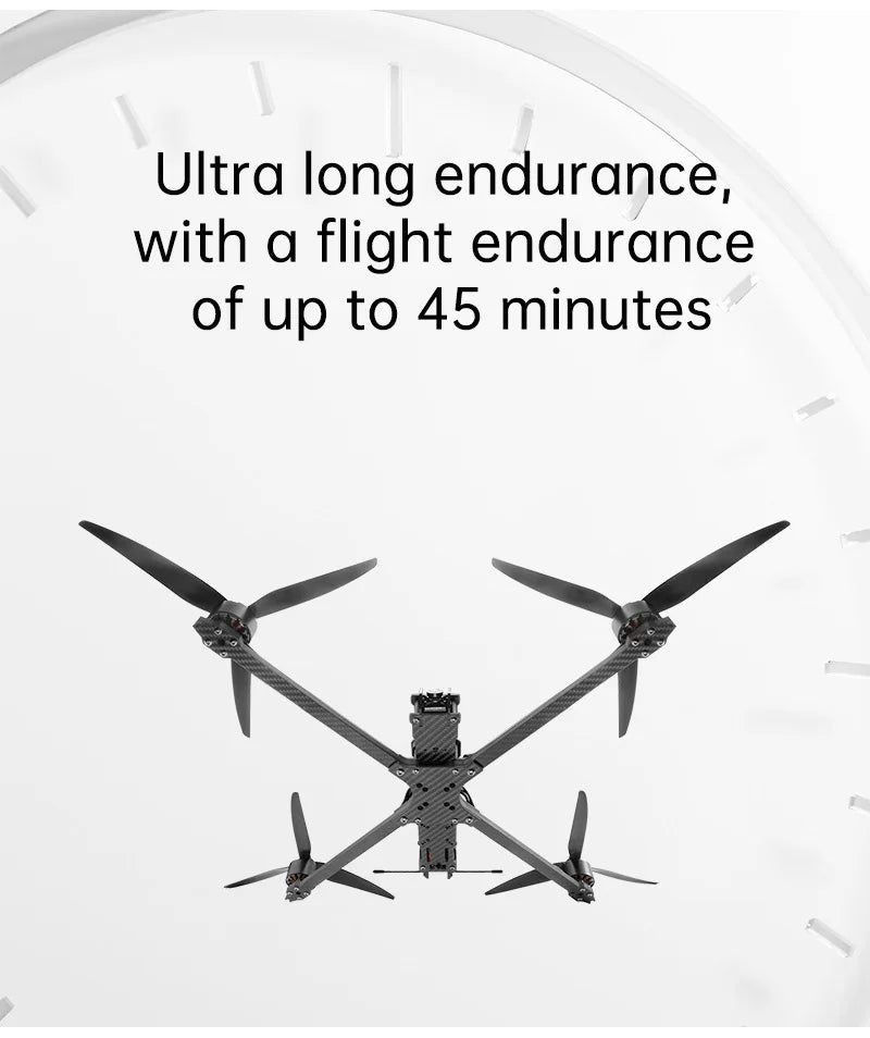 Sequre Bkli10 10Inch FPV, Sequre BKLI10 10-Inch FPV drone has ultra long endurance with up to 45 minutes of flight time.