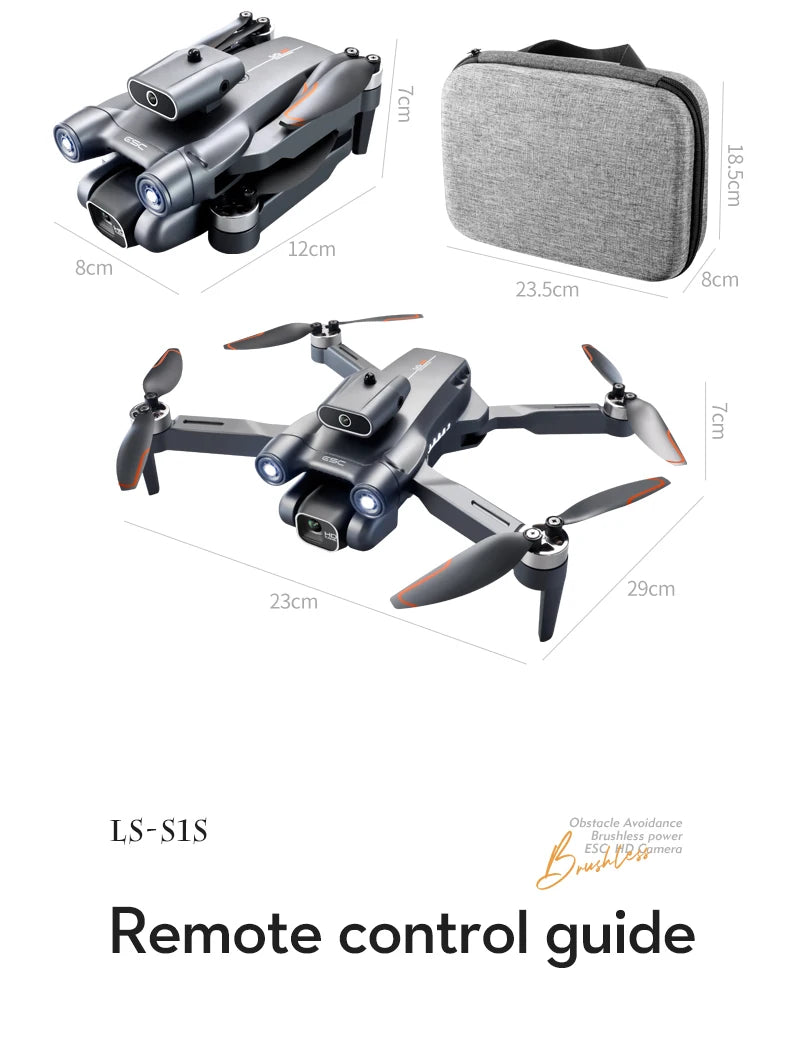 WYRX S1S GPS Drone - 5G 8K HD Dual Camera Professional Wifi FPV Obstacle Avoidance Optical Flow Folding Quadcopter Toy Boy Gift 38 WYRX S1S GPS Drone, 3 29cm 23cm obstacle avoidance ls-