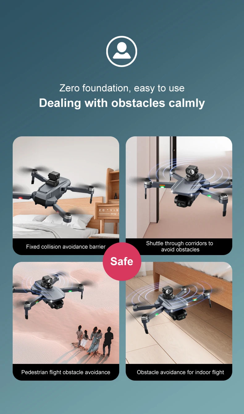 RG101 Pro Drone - 2-axis Gimbal 360° Obstacle Avoidance HD Dual Camera Aerial Photography Brushless GPS Foldable Return Quadcopter Professional Camera Drone 17 RG101 Pro Drone, zero foundation, easy to use Dealing with obstacles calmly Shuttle through corridors to Fixed collision