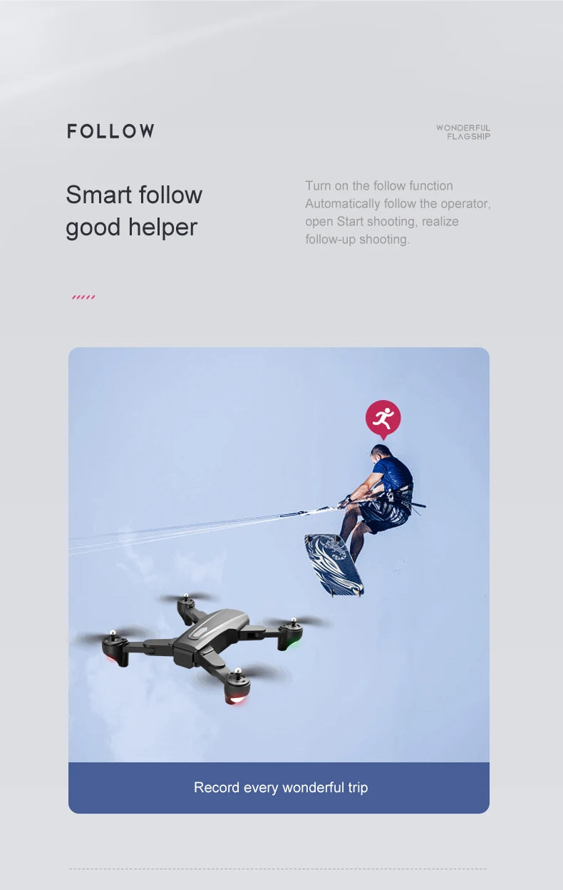 R20 Drone - 2024 New 6K Professional High-definition Camera GPS 5G Aerial Photography 4-axis Aircraft Folding Remote Control Toy 40 R20 Drone, follow wonderful flagship turn on the follow function smart follow automatically follow the operator