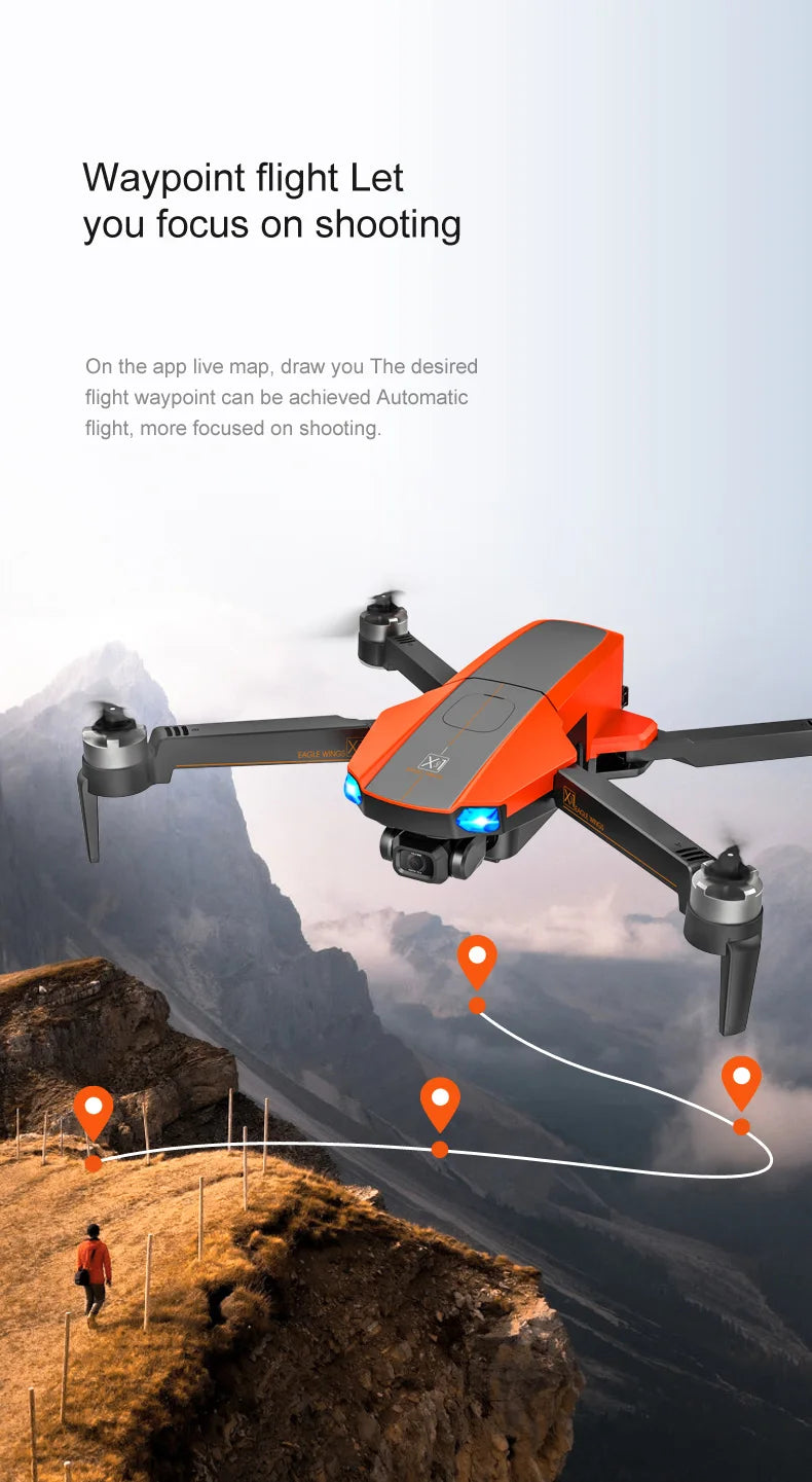 MS-712 Drone - GPS 5G 3-Axis Gimbal 8K HD UHD Camera Support TF Card Helicopter Brushless Motor FPV Quadcopter Aircraft Professional Camera Drone 45 MS-712 Drone, waypoint flight lets you focus on shooting On the app live map, draw you The desired flight