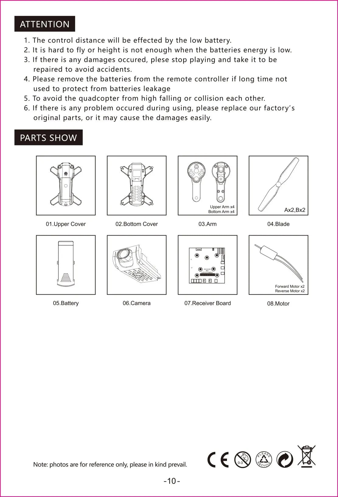 TESLA Drone, if there is any damage occured during using, please replace our factory' $ original