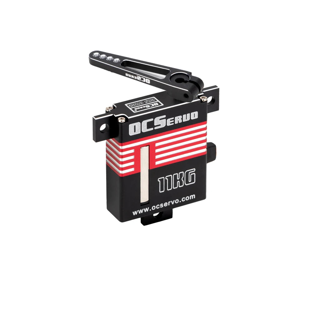 OCSERVO OCS-D1102: 11kg high-voltage digital micro wing servo with coreless motor and CNC aluminum case. Ideal for precision RC aircraft control. Visit www.ocservo.com.