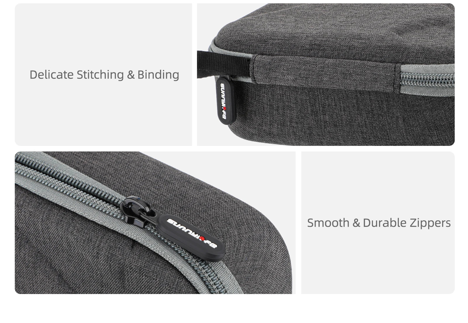 For DJI Pocket 3 Storage Bag, Delicate Stitching & Binding 1 Smooth & Durable Zip