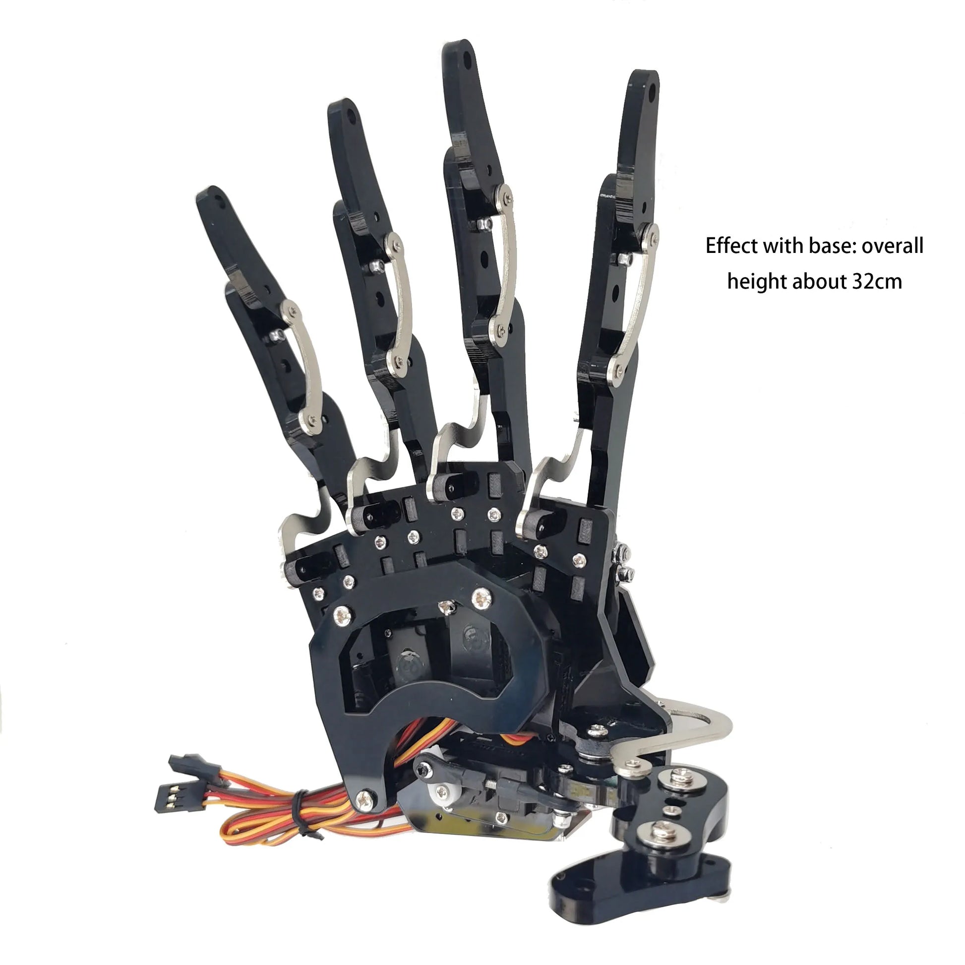 5 DOF Robot Hand, Five-finger robot hand, 32cm tall with base.
