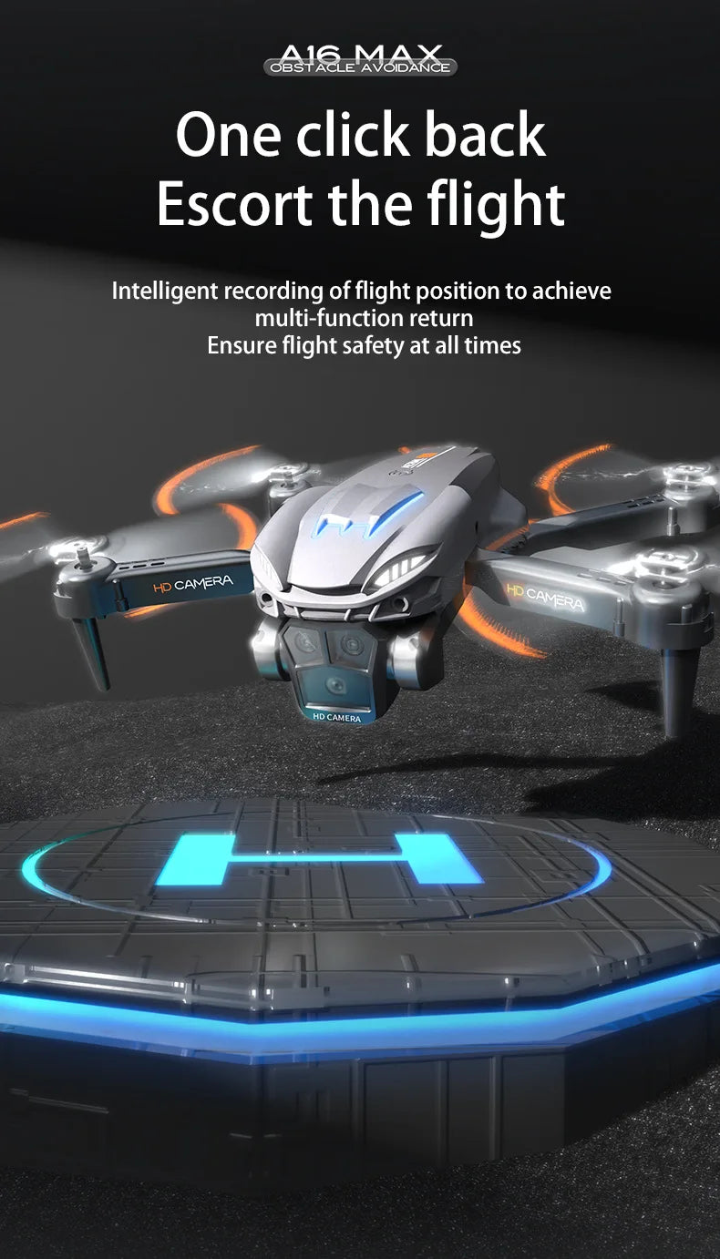 A16 MAX Drones - Professional ESC HD Triple Camera-360° Obstacle Avoidance-Optical Stream Positioning Quadcopter 14 A16 MAX Drone, gbs16 acle nbbare one click