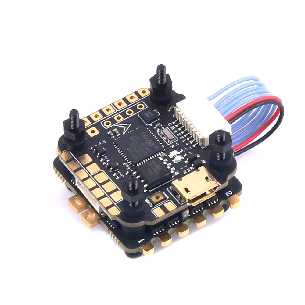 Skystars F411 Mini HD Flight Controller Stack - 20x20mm Ko40 40A 3-6S ESC Stack for Betaflight RC Drone FPV Racing 9 Skystars F411 Mini HD Flight Controller Stack, when you twist the wires of the camera VTX and RX you don't