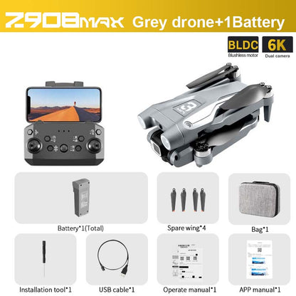 Z908 MAX Drone, drone+1Battery IBLDC 6K Blushless