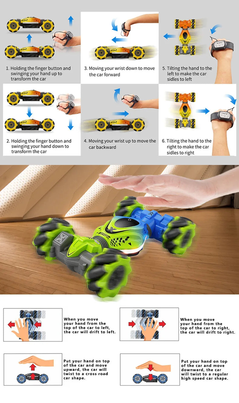4WD RC Car Toy 2.4G Radio Remote Control Cars, this stunt car can go forward and backward,reverse left and right,racing drift