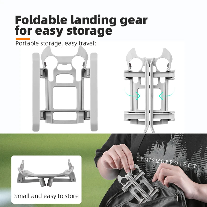 Foldable Landing Gear for DJI MINI 3/ for MINI 3 PRO Extender Long Leg Foot Protector Stand for MINI 3 Drone Accessories 16 Foldable Landing Gear, Foldable landing gear for easy storage Portable storage, easy travel; Small and easy to store