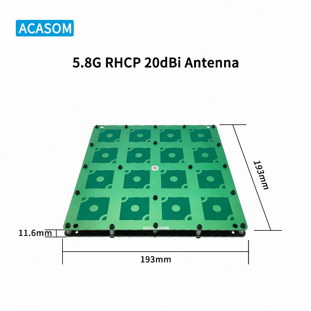 ACASOM 5.8G RHCP 20dBi Antenna OdB