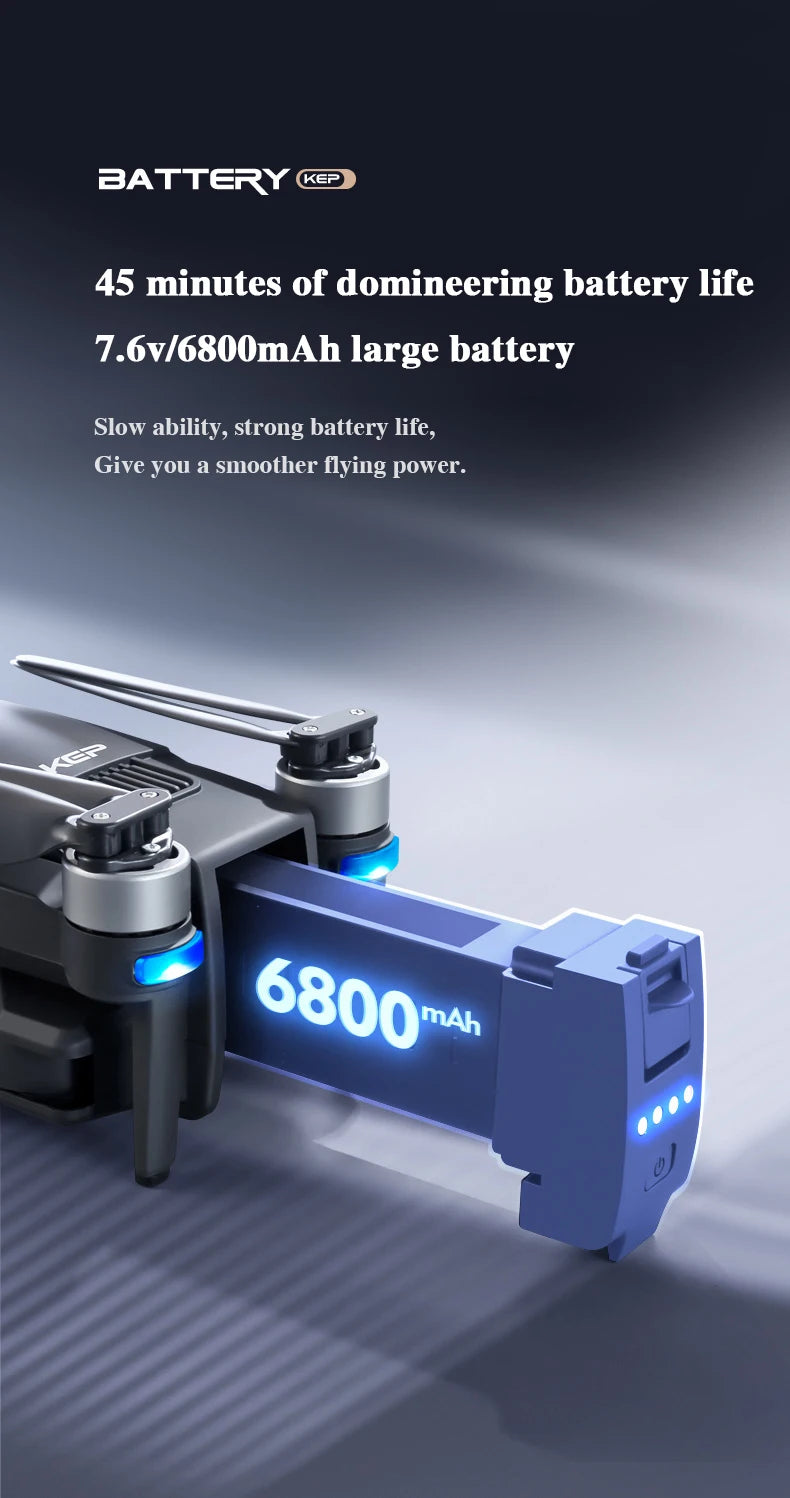 U4 GPS Drone, battery life: 45 minutes of domineering battery life 7.6v/6800mAh large