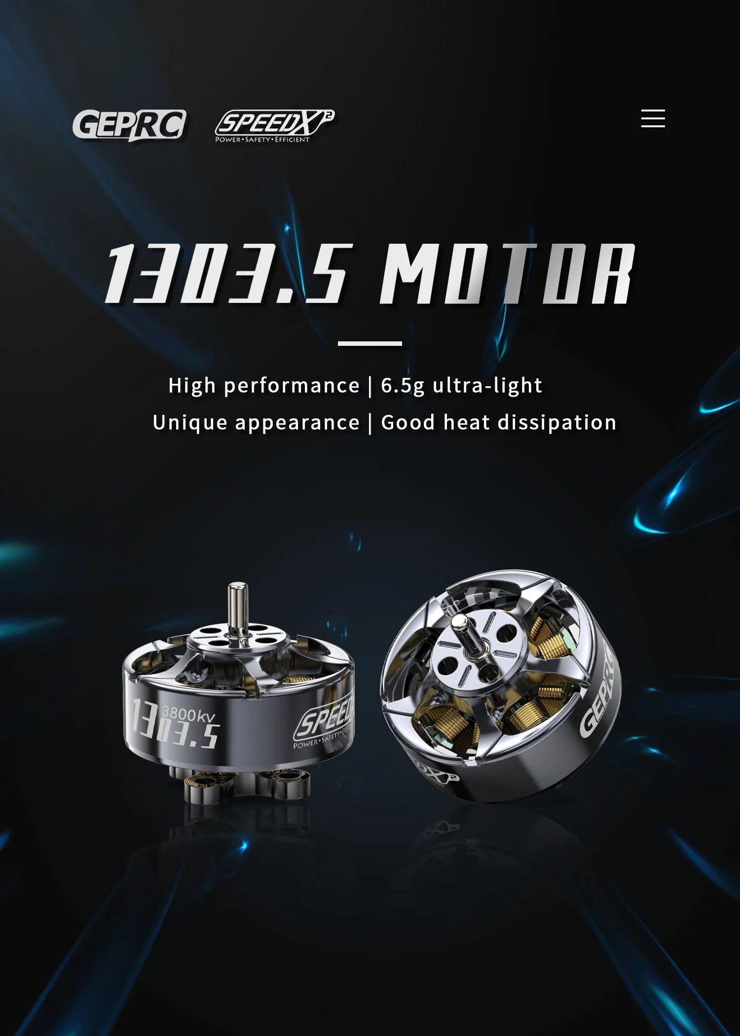 GEPRC SPEEDX2 1303.5 3800KV/5500KV Motor - Suitable for 2″ Cinewhoop FPV Drones Cinelog20 for RC FPV Quadcopter Freestyle Drone 10 GEPRC SPEEDX2 1303.5 3800KV/5500KV Motor, 'SAFITY POWER.SAFETY'EFFICIENT 1411.5