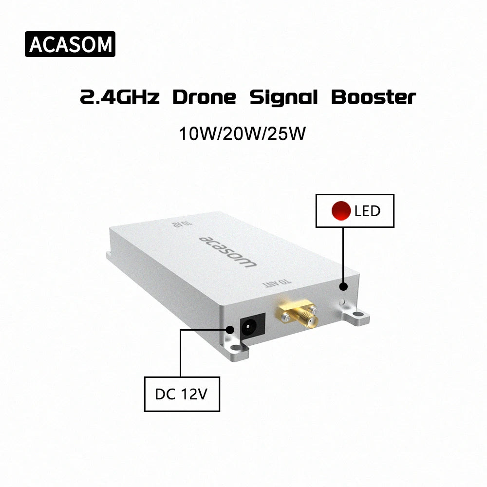 ACASOM 2.4GHz Drone Signal Booster 10w/2OW/25W