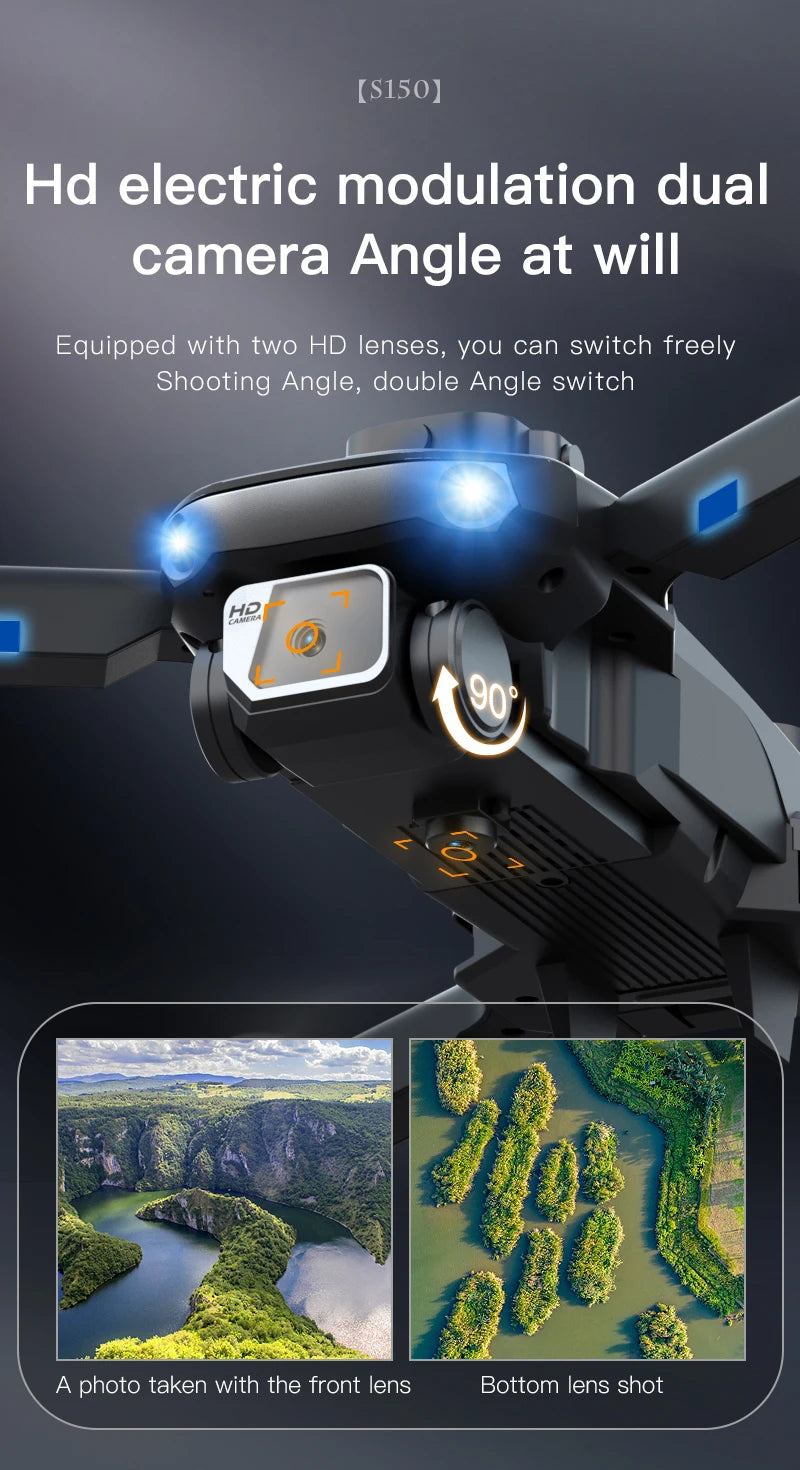 S150 Drone, [s150] hd electric modulation dual camera angle at