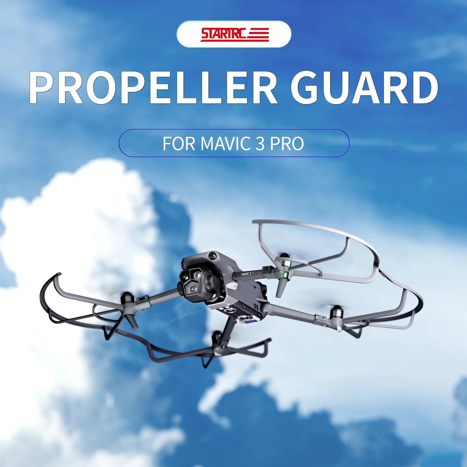 STARTRC Propeller Guard, STARTRC propeller guard for Mavic 3 Pro, includes anti-collision cover and landing gear extension, weighs 116g.