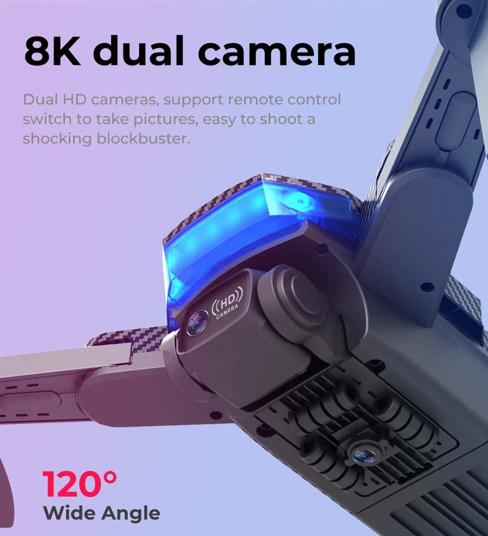 HJ90 PRO GPS Drone - 8K HD Dual HD Camera Obstacle Avoidance Flighting Time 35Min 5G WIFI FPV Foldable Quadcopter RC Dron Gifts Professional Camera Drone 31 HJ90 PRO GPS Drone, 8K dual camera Dual HD cameras; support remote control switch to take pictures; easy to shoot