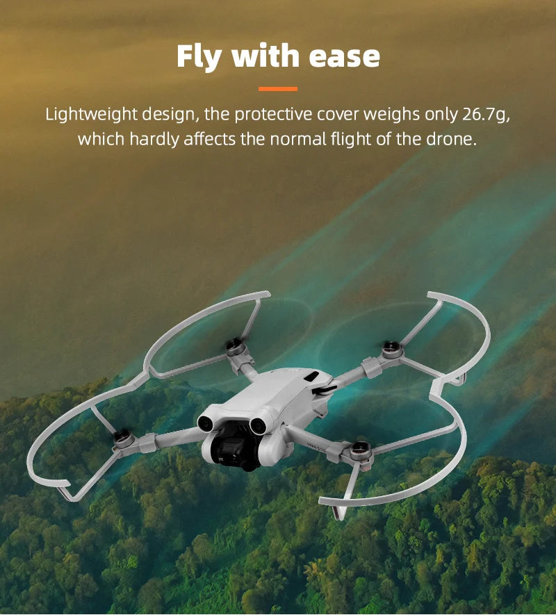 the protective cover weighs only 26.7g, which hardly affects the normal flight of